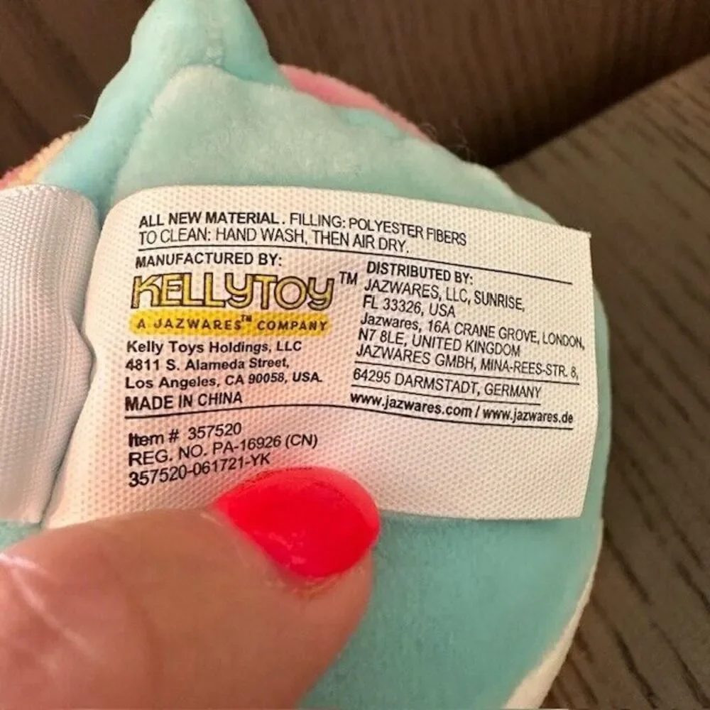 Squishmallows Kellytoy Sid the‎ Snail Tie Dye 5